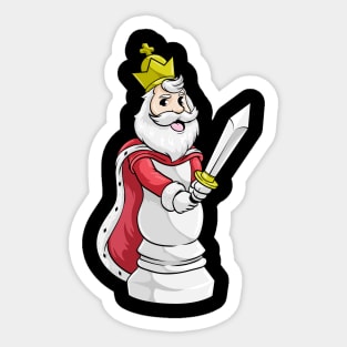 Funny king as a chess piece Sticker